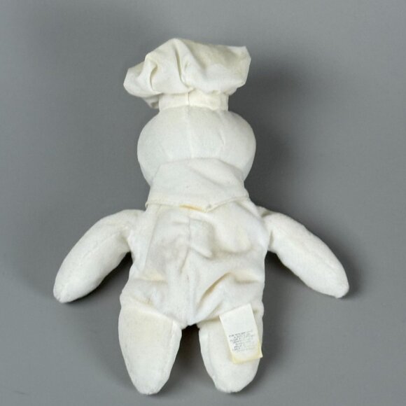 Vintage 1997 Poppin Fresh Pillsbury Doughboy Beanie Baby Soft Plush 8" Mascot - Picture 4 of 8